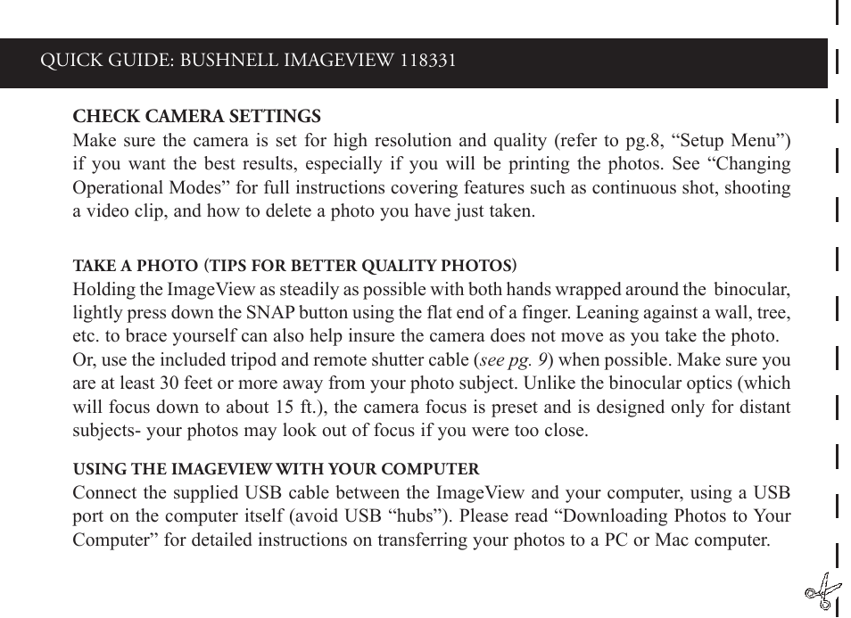 Bushnell ImageView 118331 User Manual | Page 4 / 16