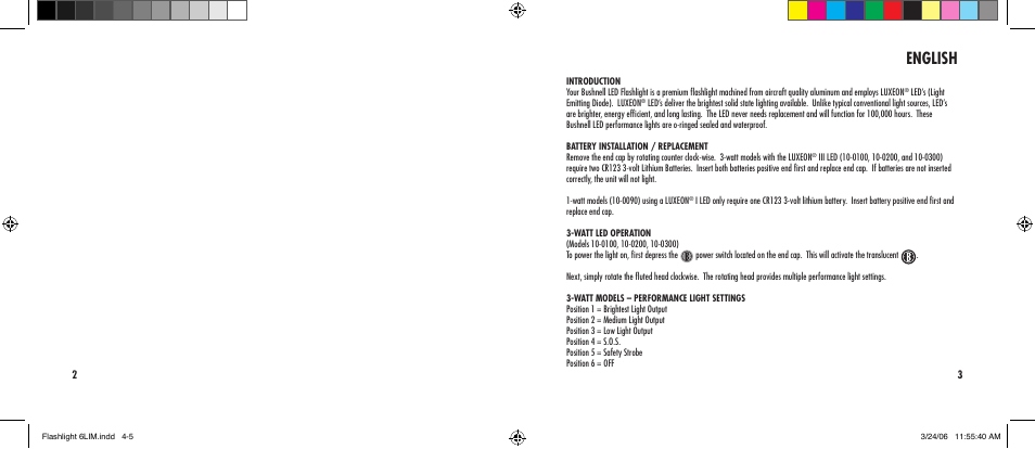 English | Bushnell 10-0200 User Manual | Page 3 / 21