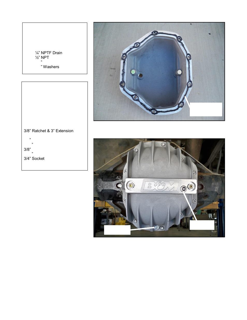 B&M 10315 Dana 80 cover was designed to strengthen the axle by preventing case distortion, ring gear & cap bea User Manual | Page 3 / 3