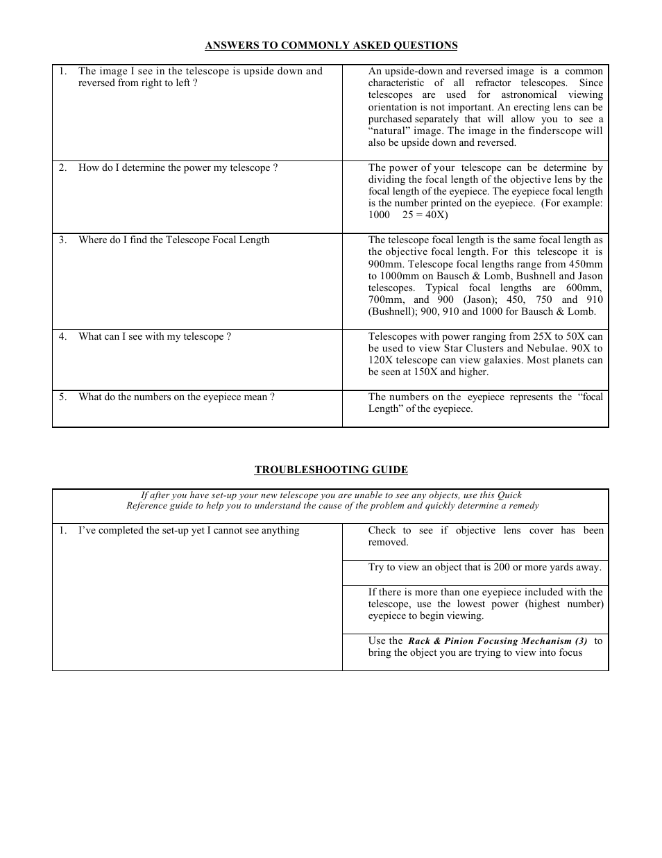 Bushnell DEEP SPACE 78-9518 User Manual | Page 5 / 6
