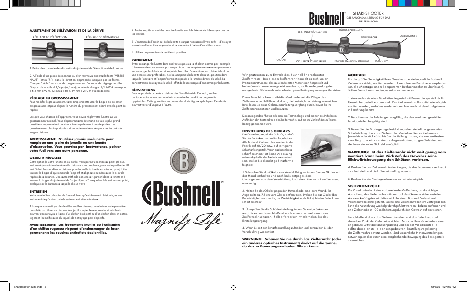 Sharpshooter | Bushnell 98-0703/12-05 User Manual | Page 3 / 4