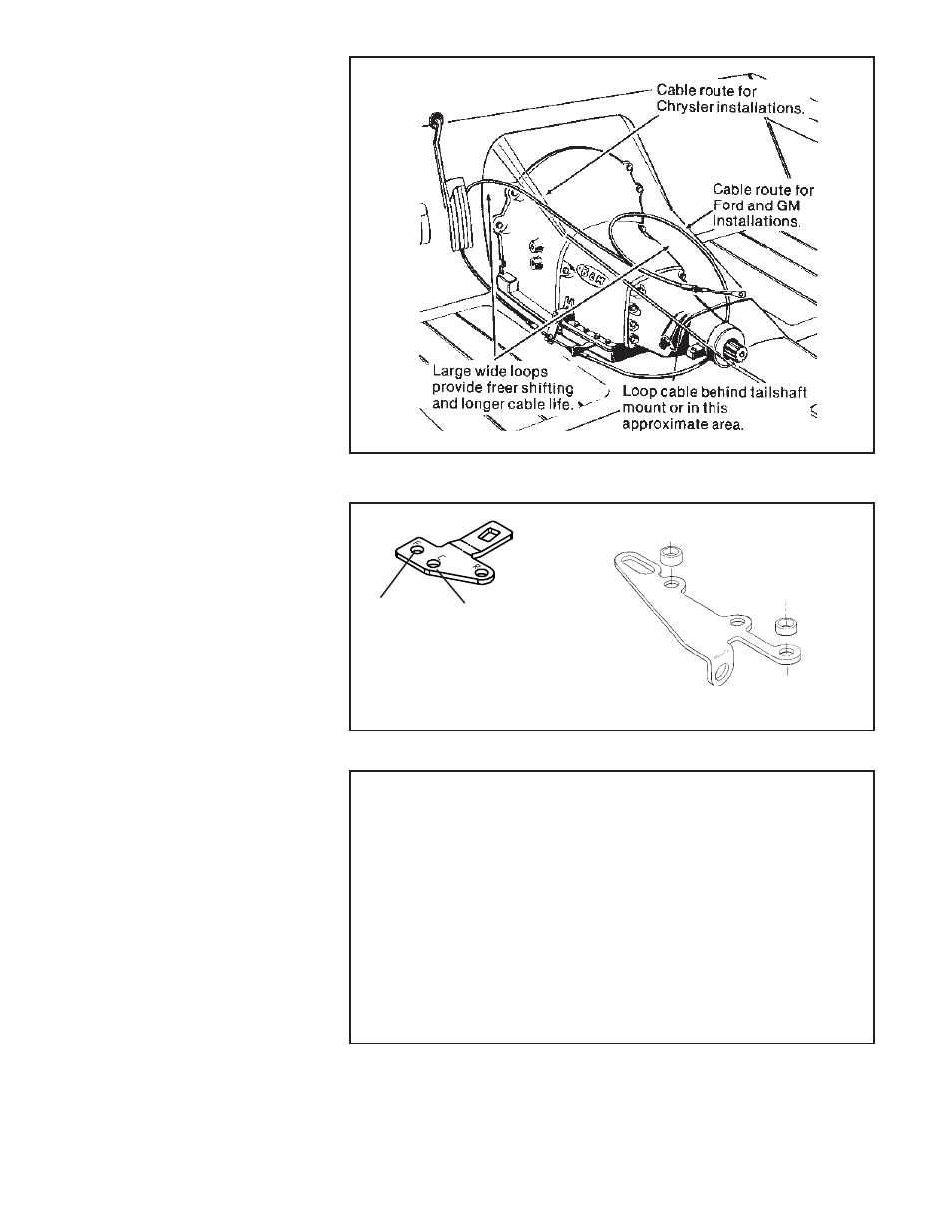 Selector lever hole usage | B&M 35498 BRACKET AND LEVER KIT User Manual | Page 2 / 2