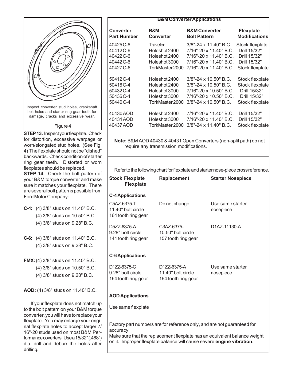 B&M 50442 TORK MASTER 3000 C4 26 SPLINE 10.5 User Manual | Page 3 / 6