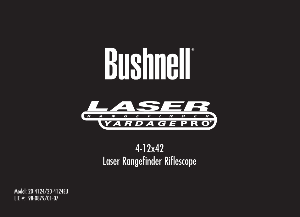 Bushnell LASER 20-4124 User Manual | 86 pages