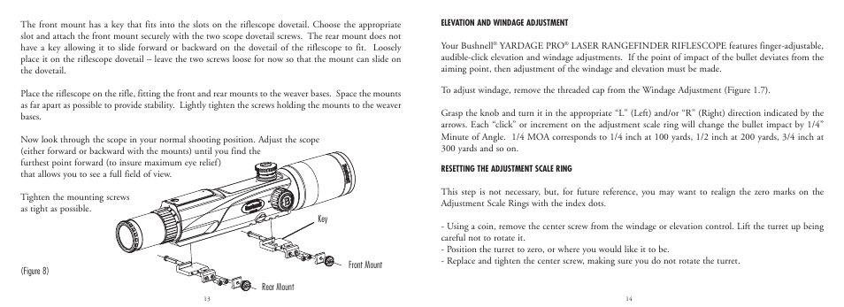 Bushnell LASER 20-4124 User Manual | Page 8 / 86