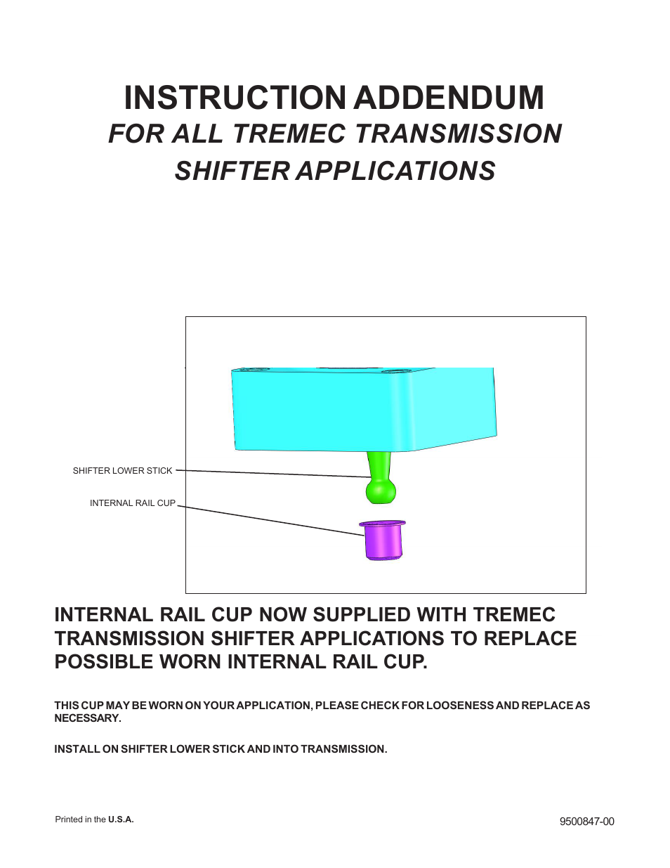 B&M 45043 PRECISION SPORT SHIFTER - O4 + GTO User Manual | 1 page