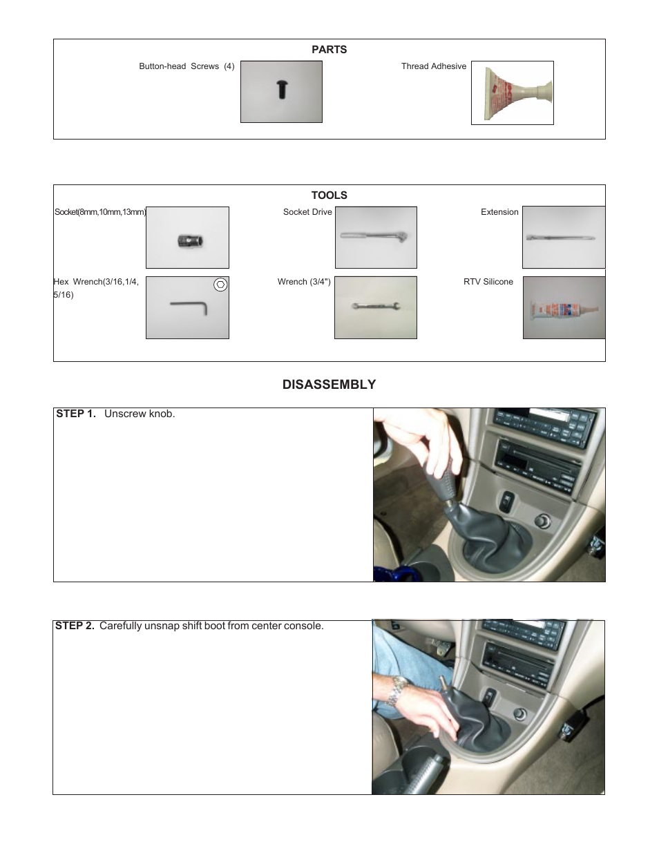 Disassembly | B&M 45070 PRO RIPPER SHIFTER - MUST W/T5 & T45 User Manual | Page 2 / 9