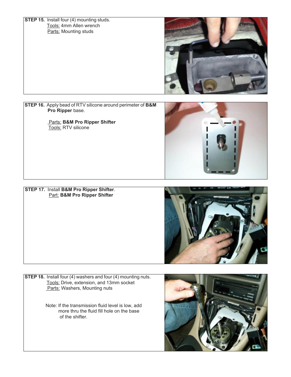 B&M 45070 PRO RIPPER SHIFTER - MUST W/T5 & T45 User Manual | Page 6 / 9