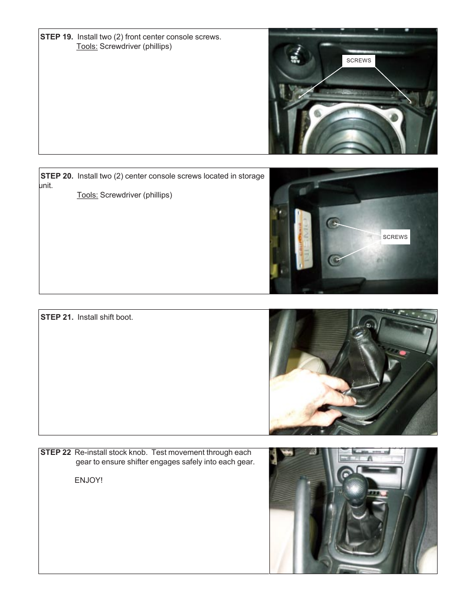 B&M 45088 PRECISION SPORT SHIFTER - 88 - 99 NISSAN 240SX User Manual | Page 7 / 7