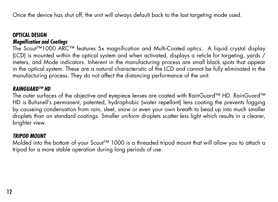 Bushnell 1000 User Manual | Page 12 / 155