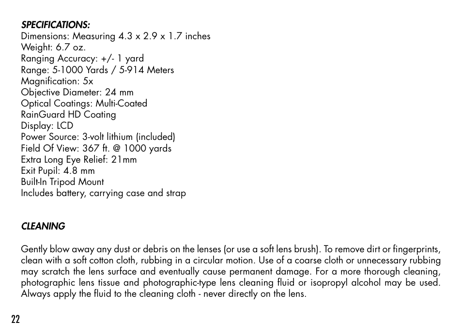 Bushnell 1000 User Manual | Page 22 / 155