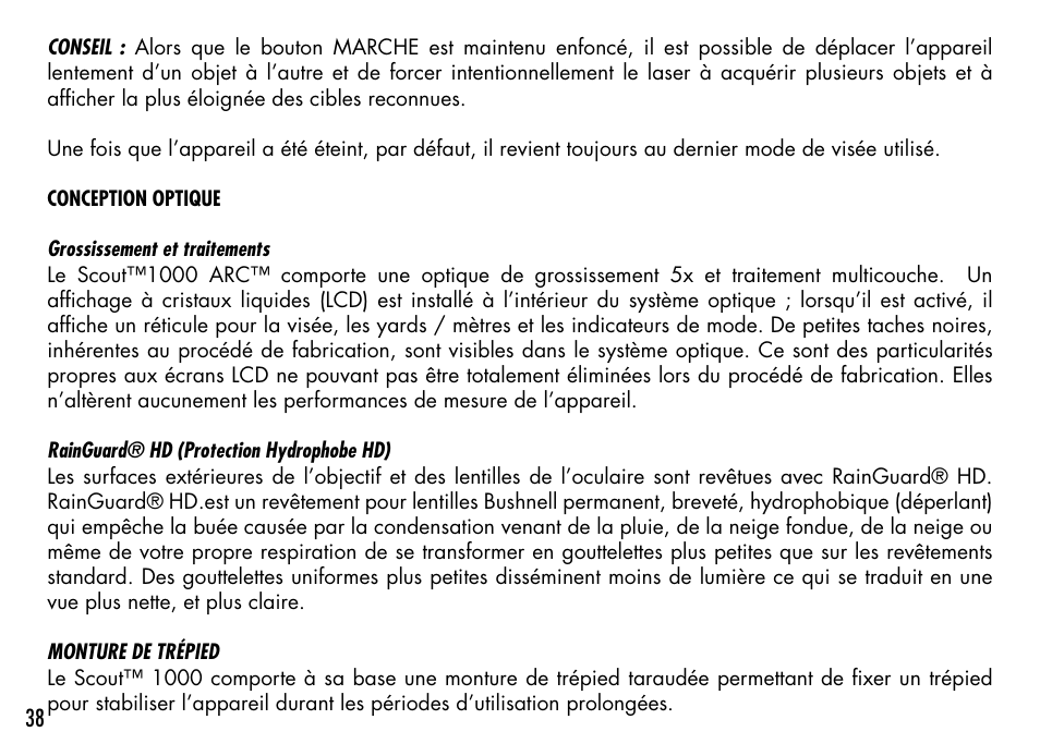 Bushnell 1000 User Manual | Page 38 / 155