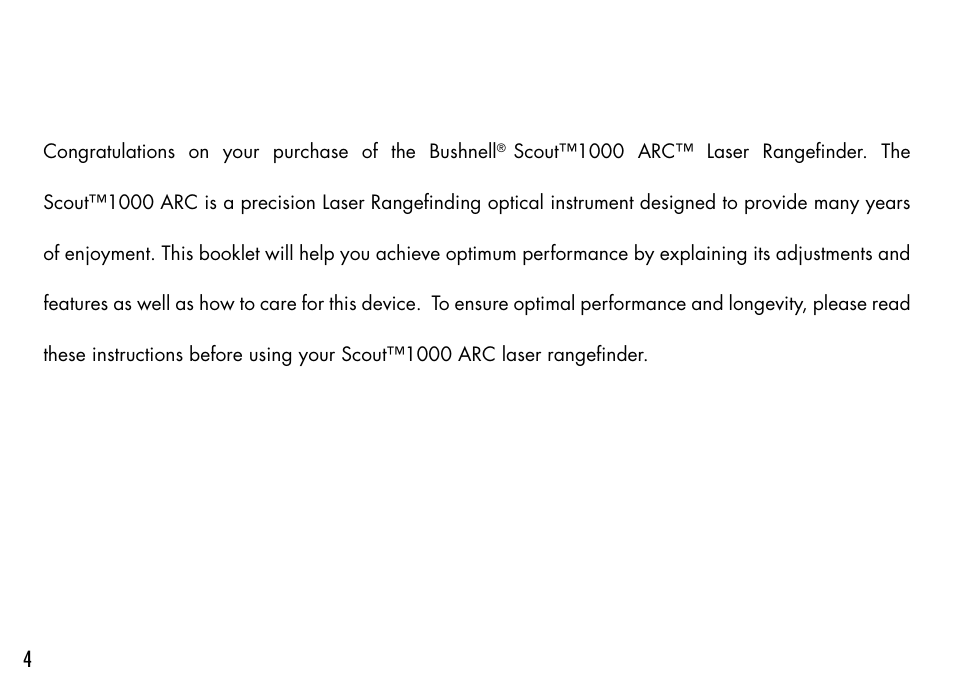 Bushnell 1000 User Manual | Page 4 / 155