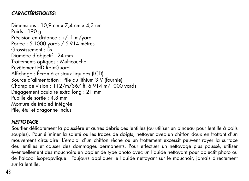 Bushnell 1000 User Manual | Page 48 / 155