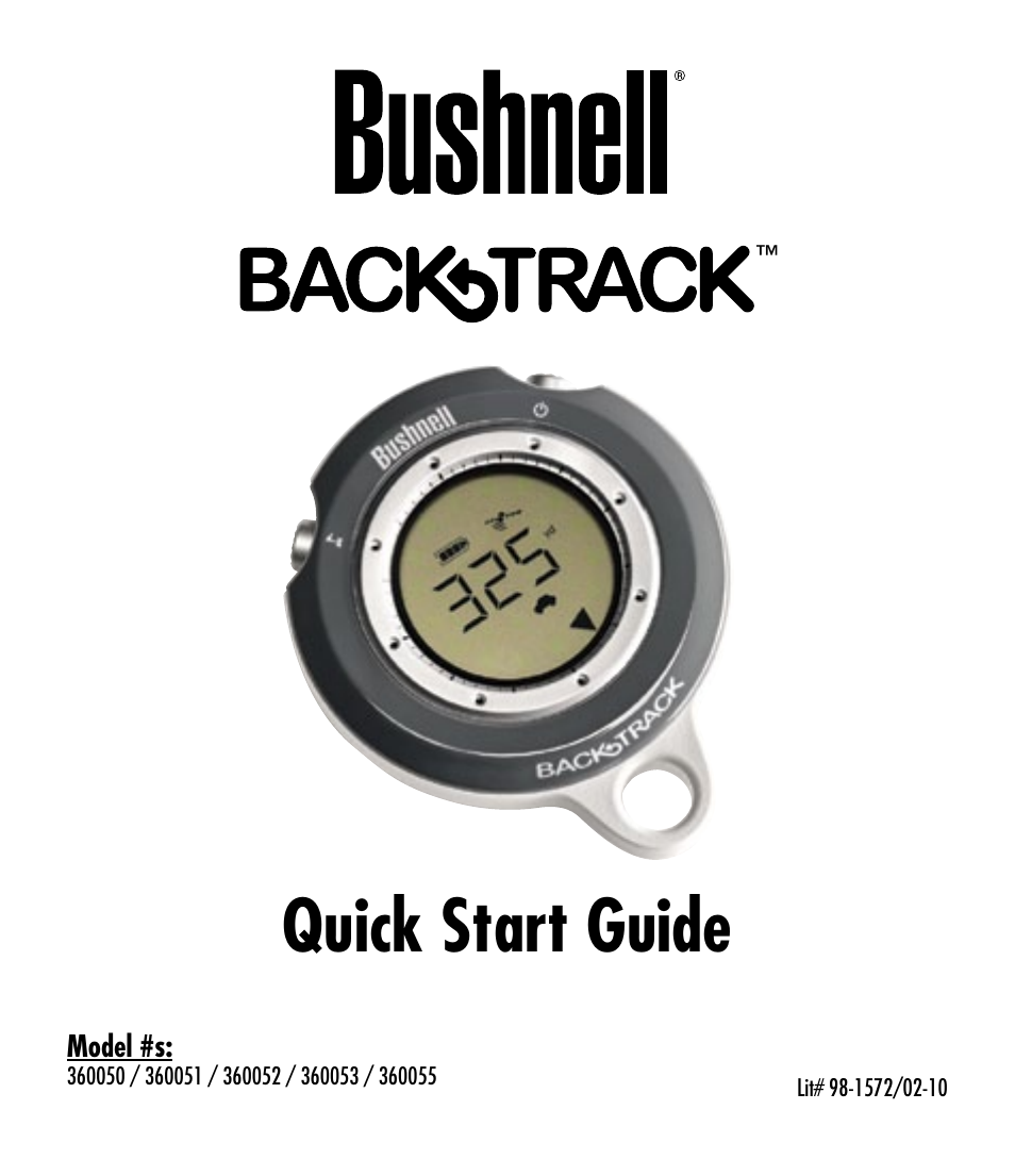 Bushnell Backtrack 360053 User Manual | 12 pages