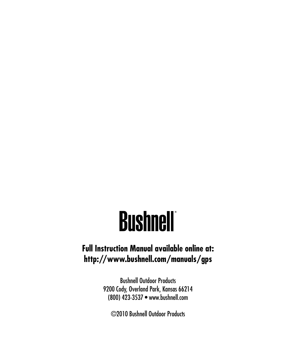 Bushnell Backtrack 360053 User Manual | Page 12 / 12