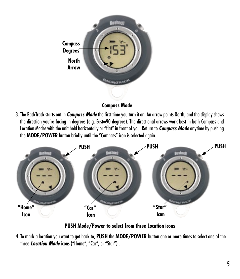 Bushnell Backtrack 360053 User Manual | Page 5 / 12