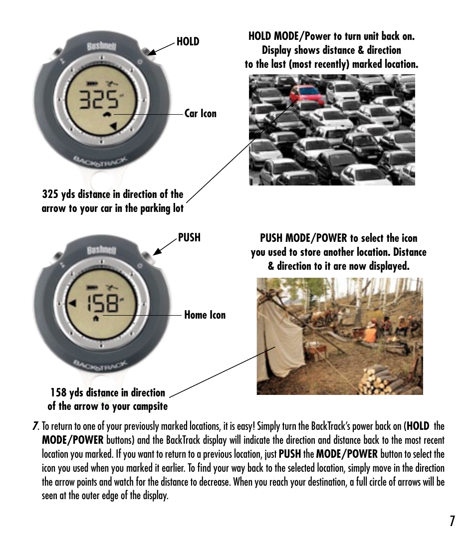 Bushnell Backtrack 360053 User Manual | Page 7 / 12
