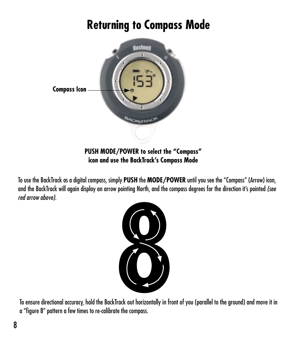 Bushnell Backtrack 360053 User Manual | Page 8 / 12