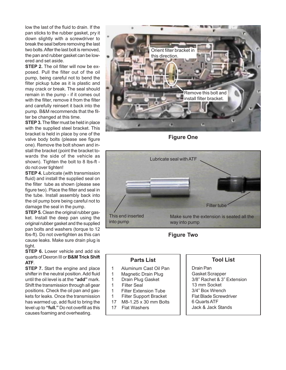 B&M 70295 CAST DEEP PAN User Manual | Page 2 / 2