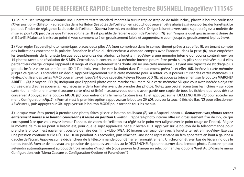 Bushnell Image View 111545 User Manual | Page 25 / 124