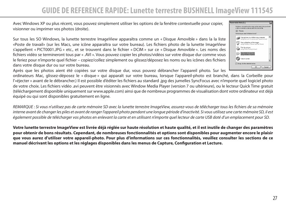 Bushnell Image View 111545 User Manual | Page 27 / 124