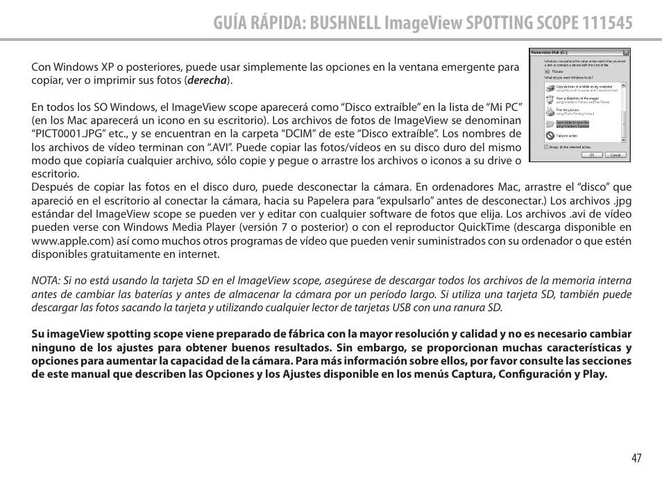 Bushnell Image View 111545 User Manual | Page 47 / 124