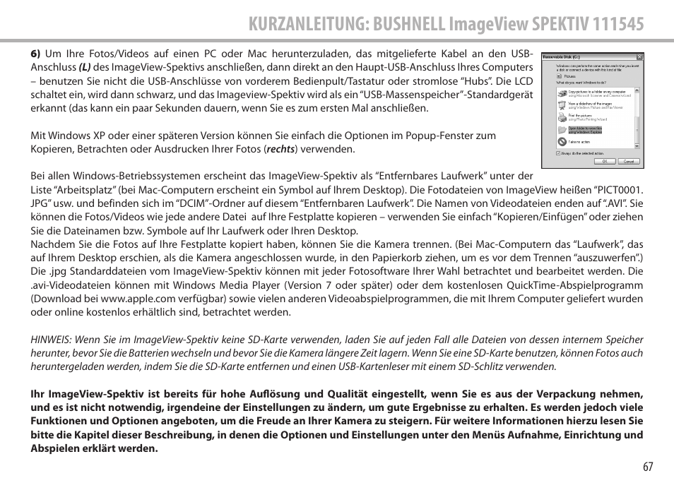 Bushnell Image View 111545 User Manual | Page 67 / 124