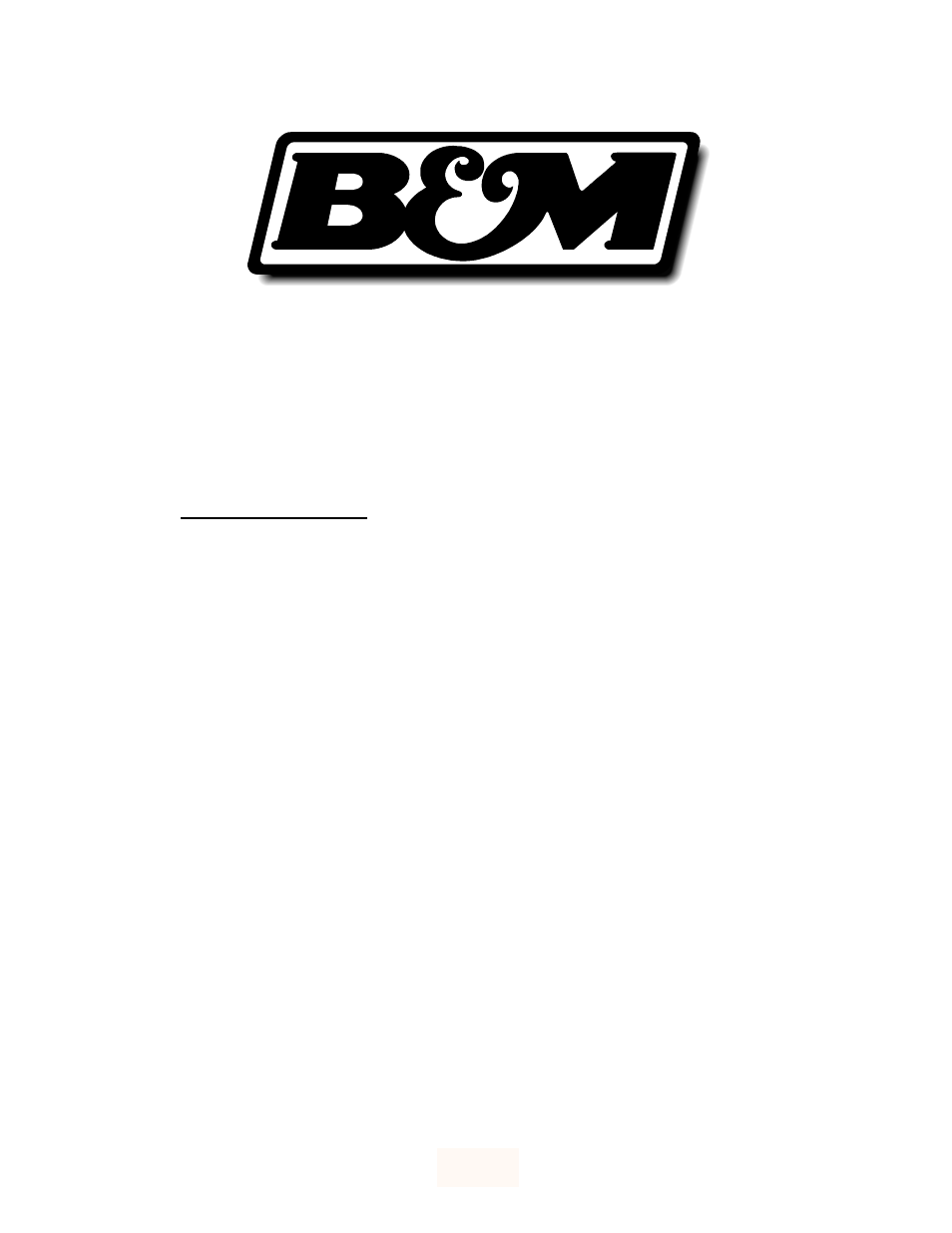 B&M 70365 TRANSPAK User Manual | 8 pages