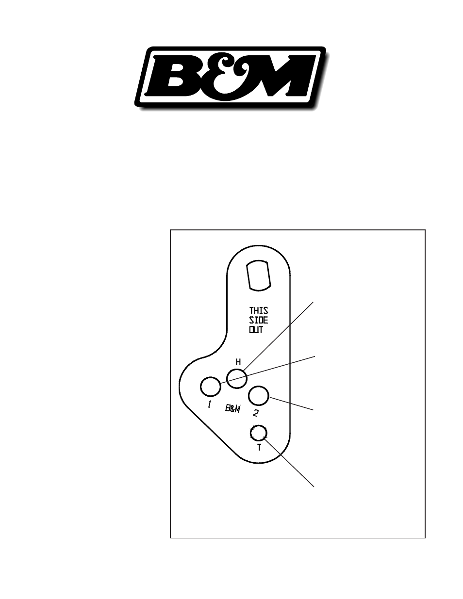 B&M 70465 PRO LEVER User Manual | 2 pages