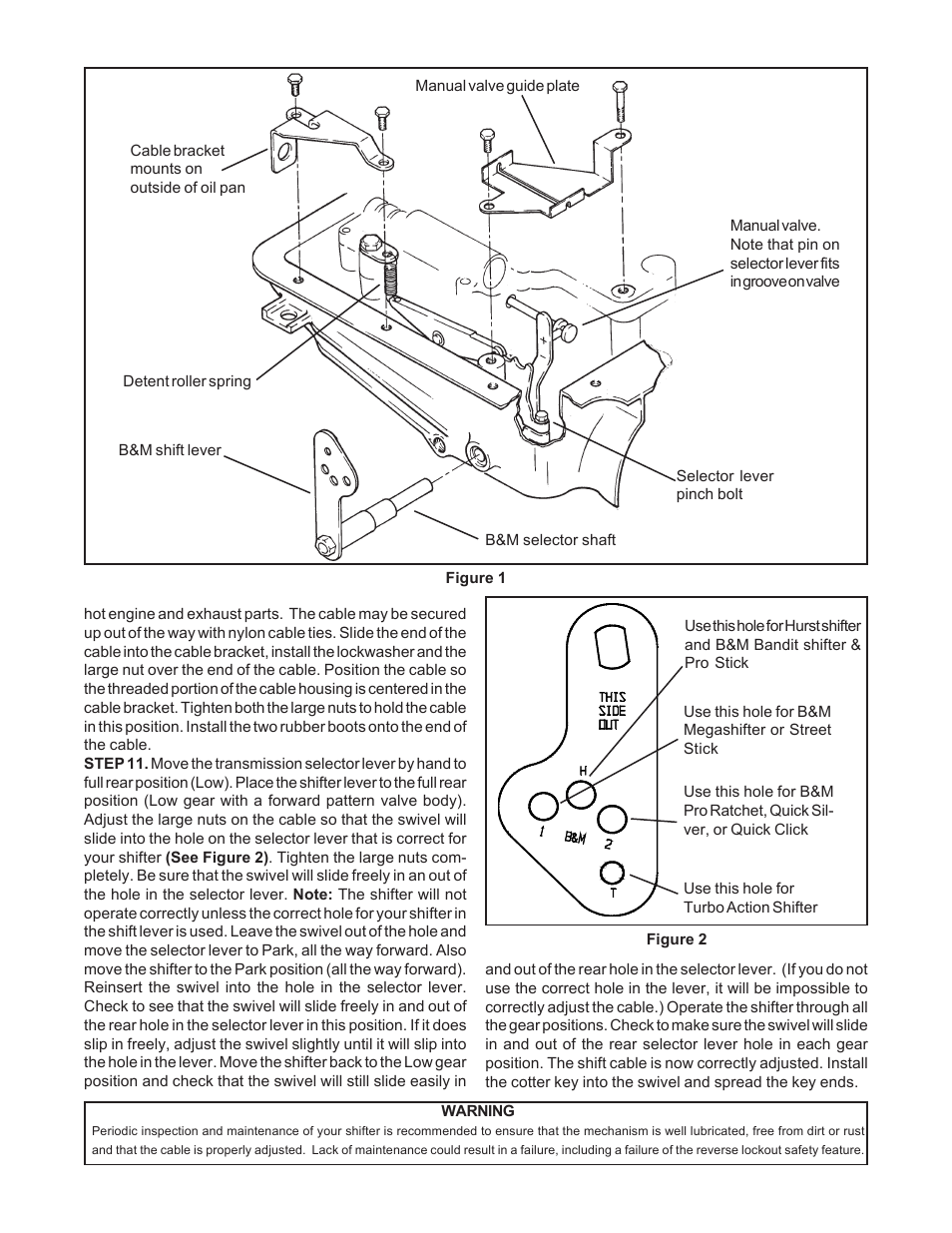 B&M 70497 BRACKET AND LEVER KIT User Manual | Page 2 / 2