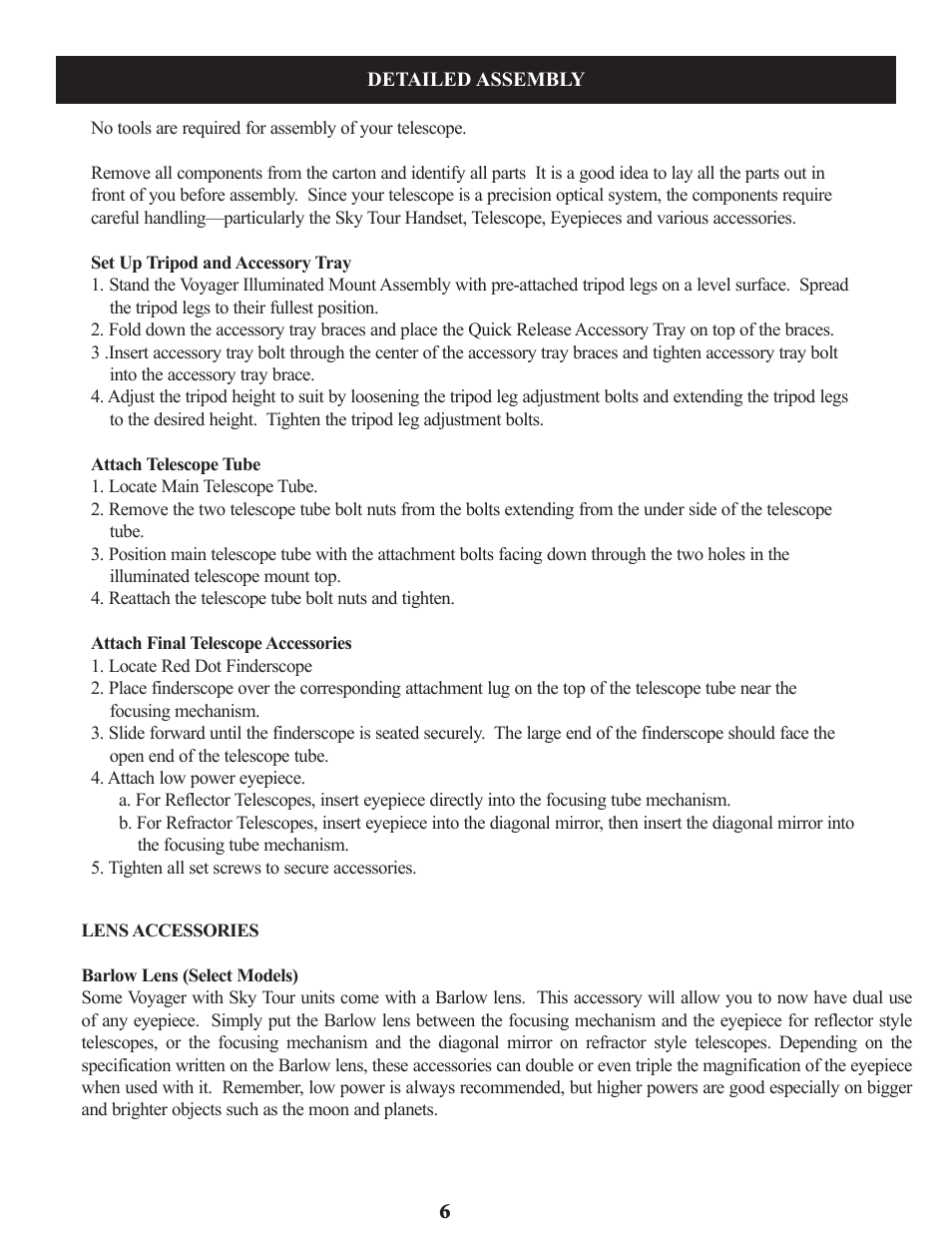 Bushnell Voyager Sky Tour 78-9970 User Manual | Page 6 / 74