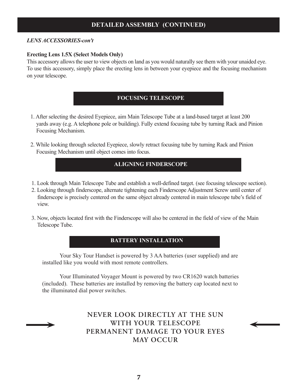 Bushnell Voyager Sky Tour 78-9970 User Manual | Page 7 / 74