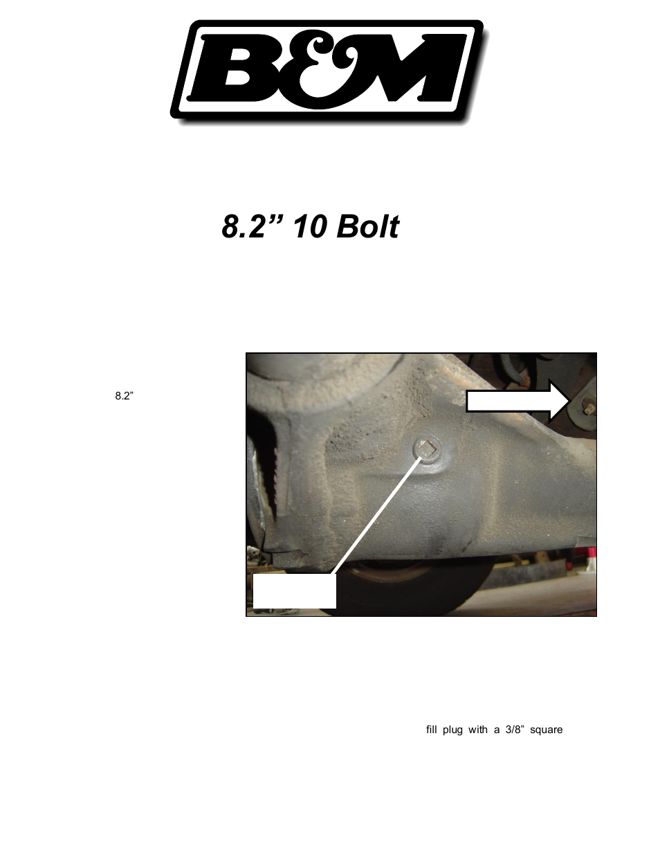 B&M 70503 CAST ALUMINUM REAR END COVER FOR GM 8.2 10 BOLT B.O.P. User Manual | 3 pages