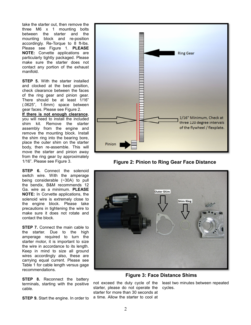 B&M 77106 STARTEK STARTER, GM, LS1 THROUGH LS7, NOT GTO User Manual | Page 2 / 3