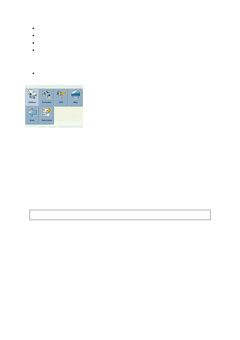 Choose a destination, Navigation screen | Bushnell NAV500 User Manual | Page 5 / 25