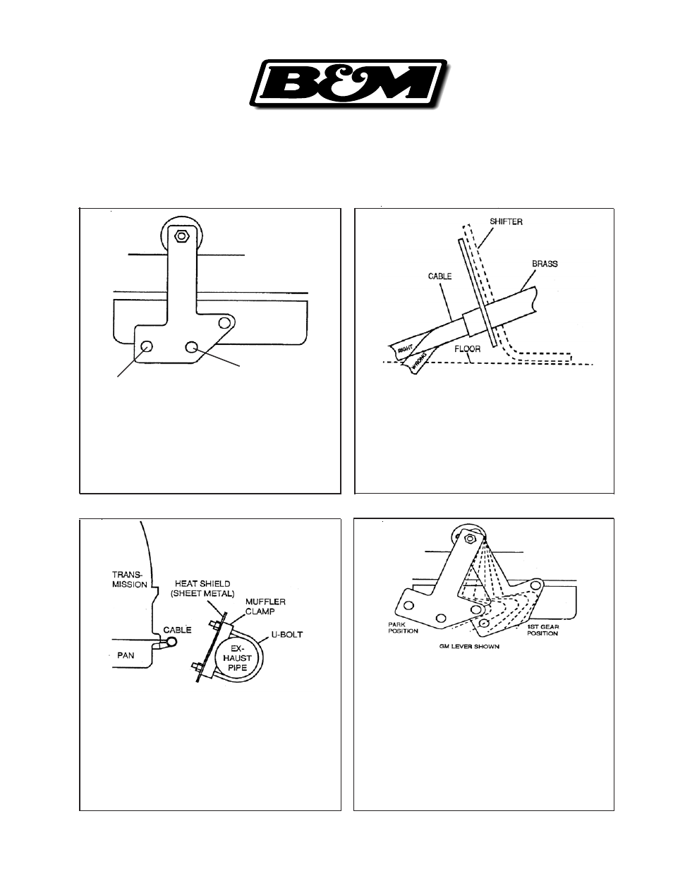 B&M 81035 CONSOLE MEGASHIFTER FOR 68-69 CAMARO User Manual | 1 page