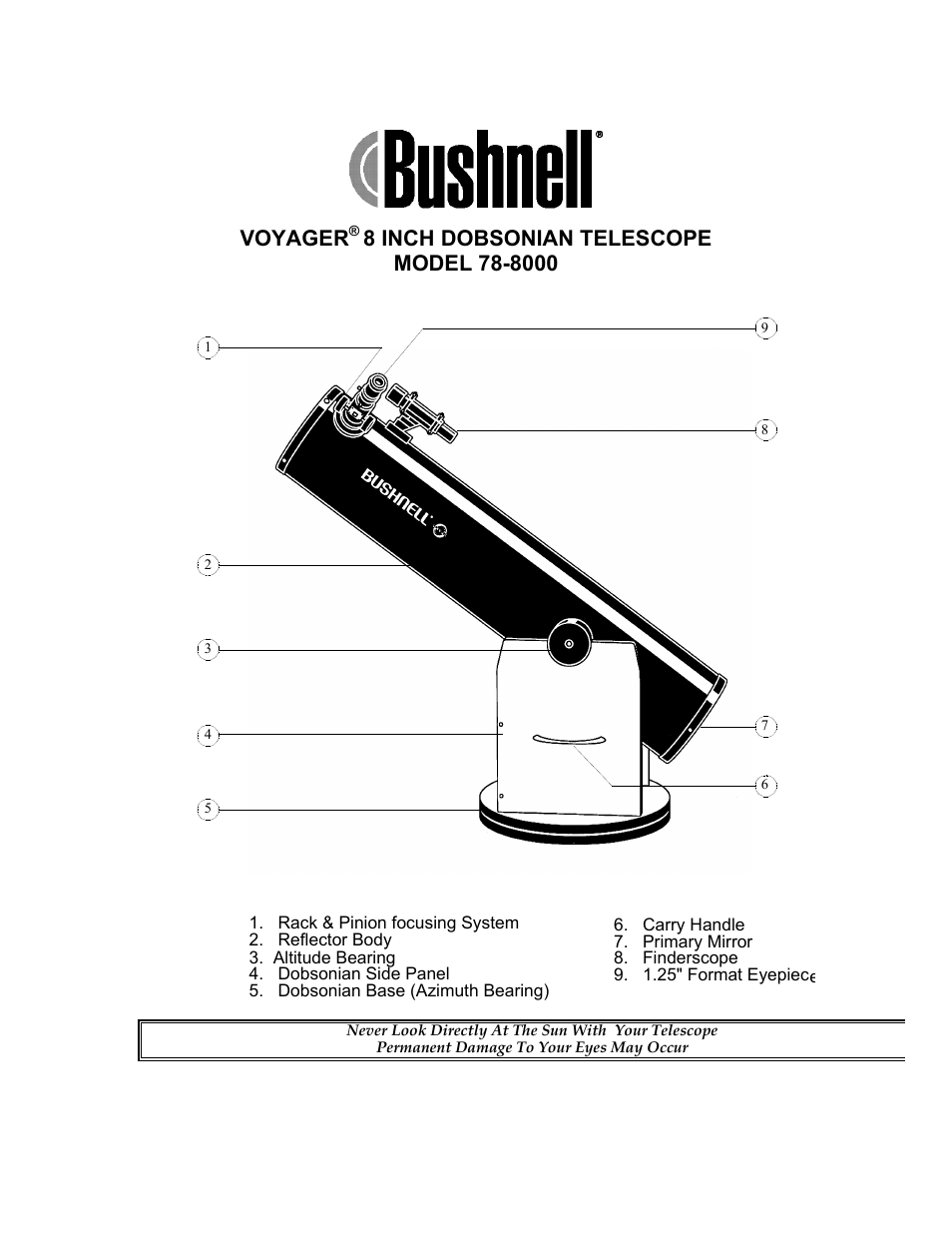 Bushnell VOYAGER 78-8000 User Manual | 9 pages