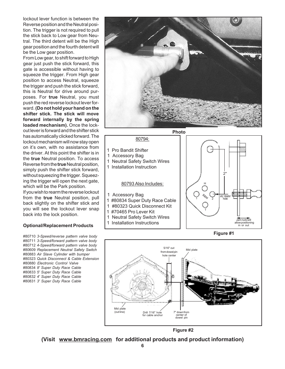 Photo #10 6, Figure #1 | B&M 81112 STEALTH PRO BANDIT SHIFTER User Manual | Page 6 / 7