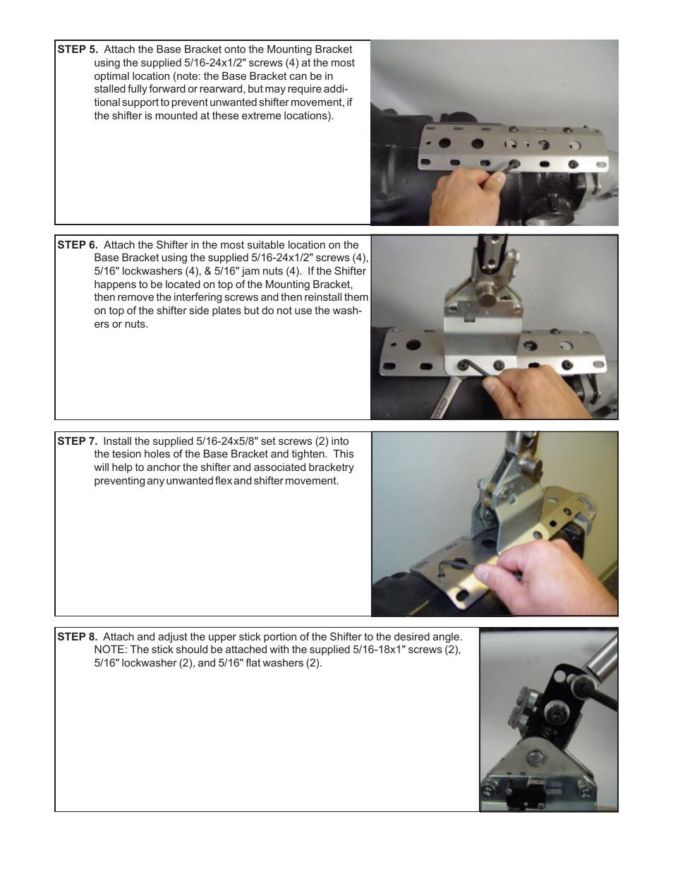 B&M 81011 MANUAL STREET ROD SHIFTER, 15 TALL STICK User Manual | Page 4 / 9