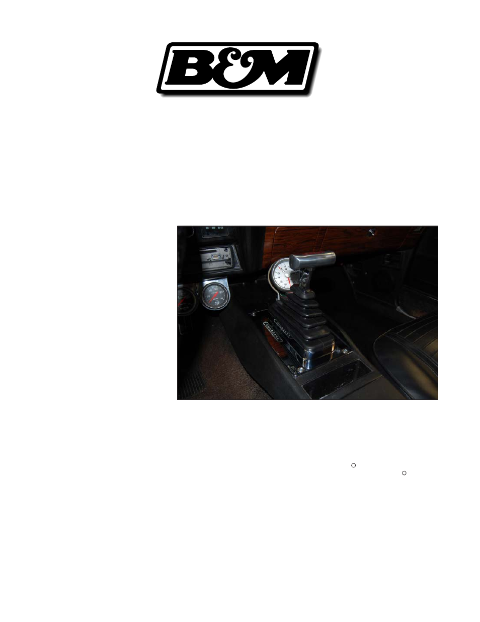 B&M 81035 CONSOLE MEGASHIFTER FOR 68-69 CAMARO User Manual | 5 pages