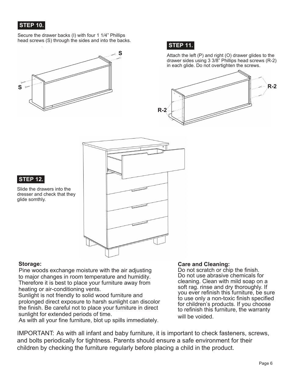 Babyletto Modo 5 Drawer Dresser User Manual | Page 6 / 6