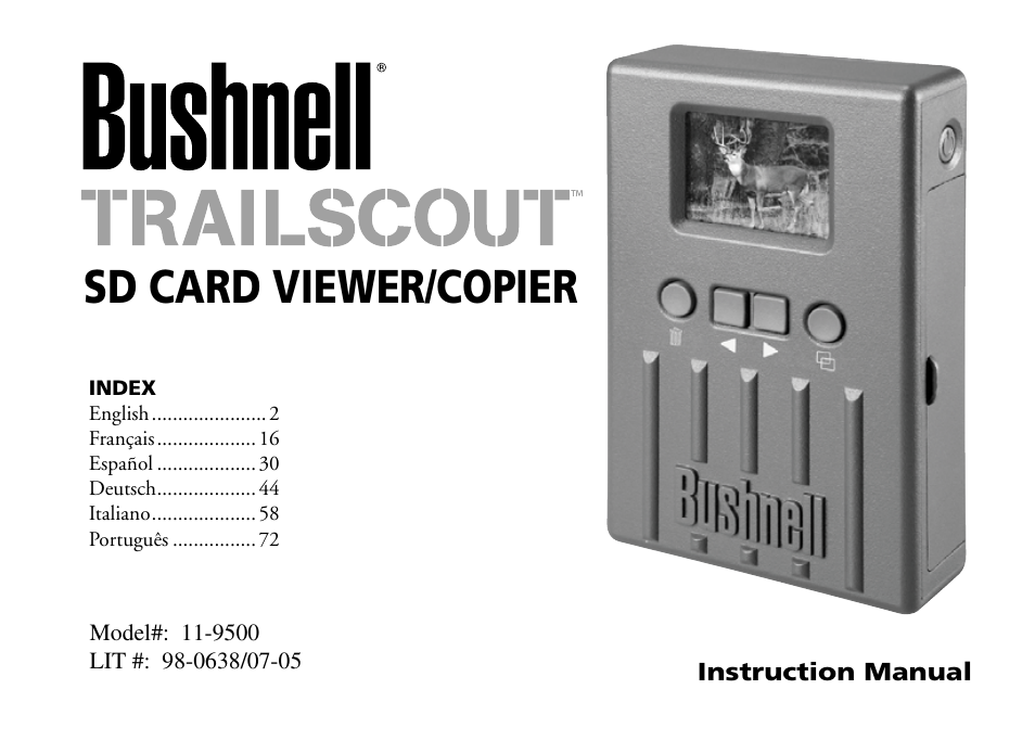 Bushnell TRAILSCOUT Nov-00 User Manual | 44 pages