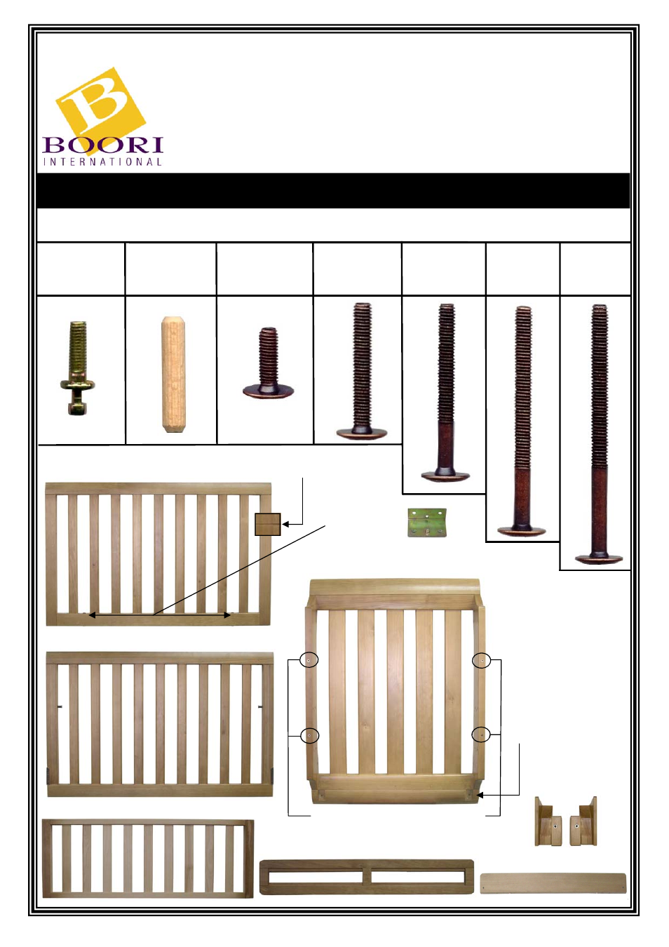 Boori Baby to Youth Cot bed BO-B2Y User Manual | 6 pages