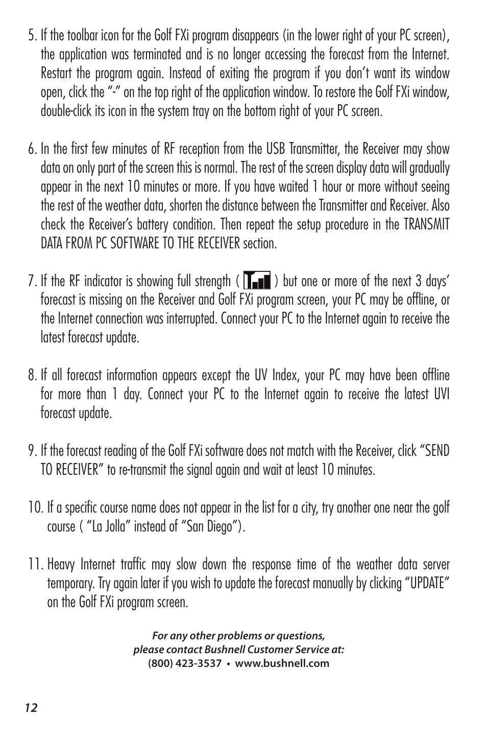 Bushnell WEATHERFX 960071C User Manual | Page 12 / 14