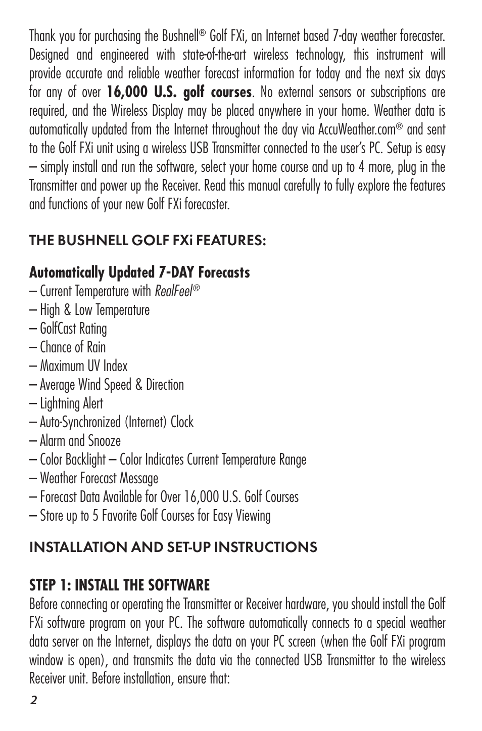 Bushnell WEATHERFX 960071C User Manual | Page 2 / 14