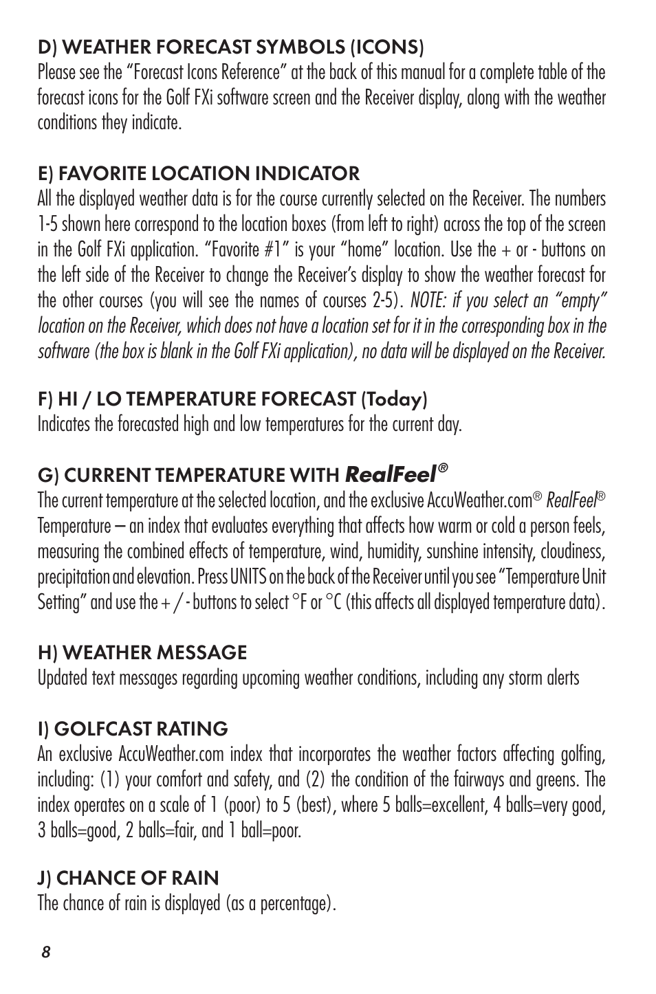Bushnell WEATHERFX 960071C User Manual | Page 8 / 14