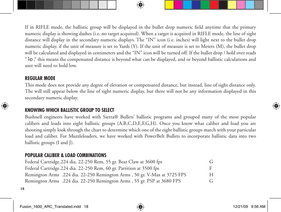 Bushnell Fusion 201042 User Manual | Page 18 / 156