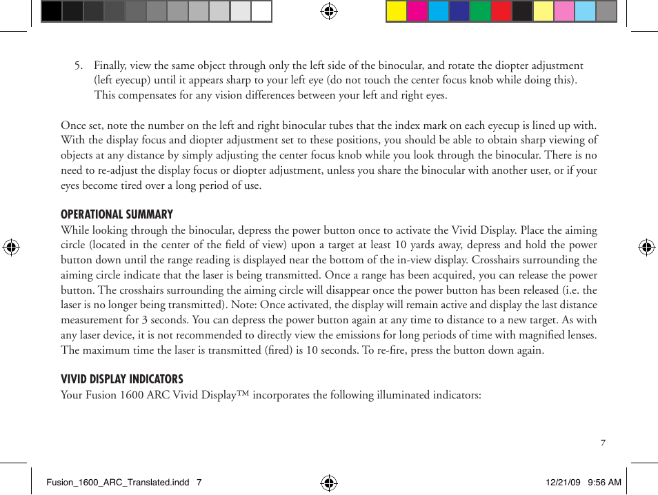 Bushnell Fusion 201042 User Manual | Page 7 / 156