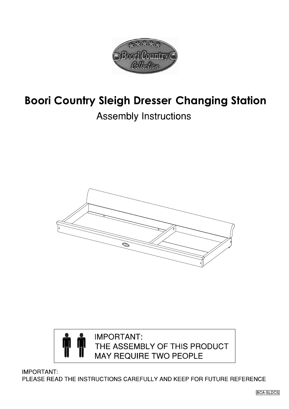Boori Sleigh Changing Station for SLG3D BC-SLDCS User Manual | 4 pages